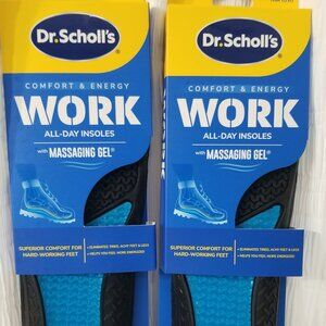 2 Dr. Scholl's all day insoles Work confort & energy with massaging gel Men's